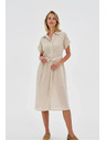 Moodo Damen Hemdkleid Moodo - beige