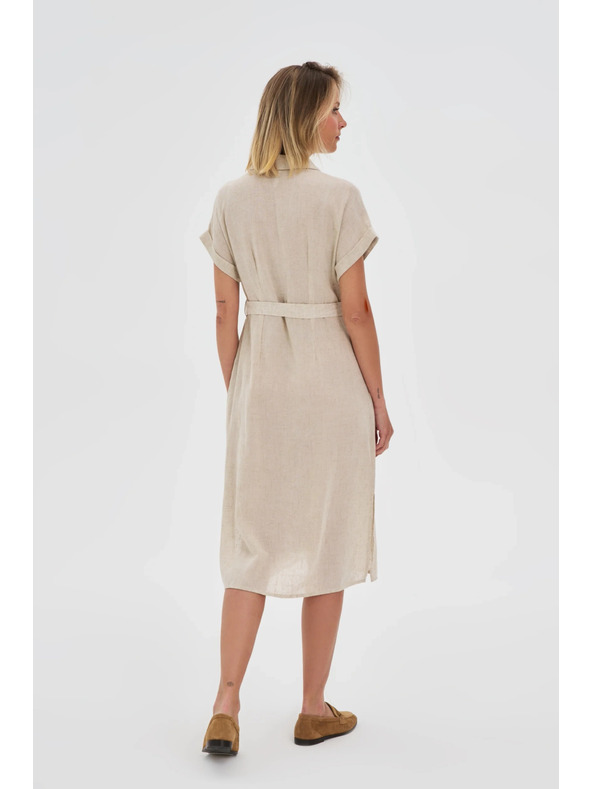 Moodo Damen Hemdkleid Moodo - beige