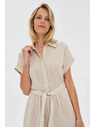 Moodo Damen Hemdkleid Moodo - beige