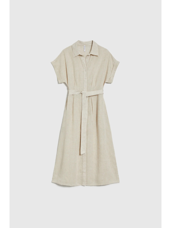 Moodo Damen Hemdkleid Moodo - beige