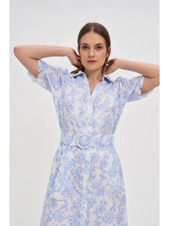 Moodo Damen Kleid Moodo - hellblau