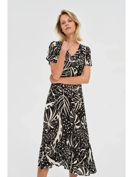 Moodo Damenkleid mit Schlitz