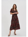 Moodo Damen Kleid Moodo rot-schwarz