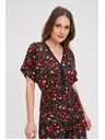 Moodo Damen Kleid Moodo rot-schwarz