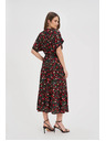 Moodo Damen Kleid Moodo rot-schwarz