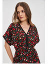 Moodo Damen Kleid Moodo rot-schwarz
