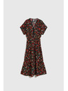 Moodo Damen Kleid Moodo rot-schwarz
