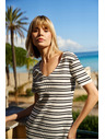 Moodo Gestreiftes Damen-Kleid Moodo
