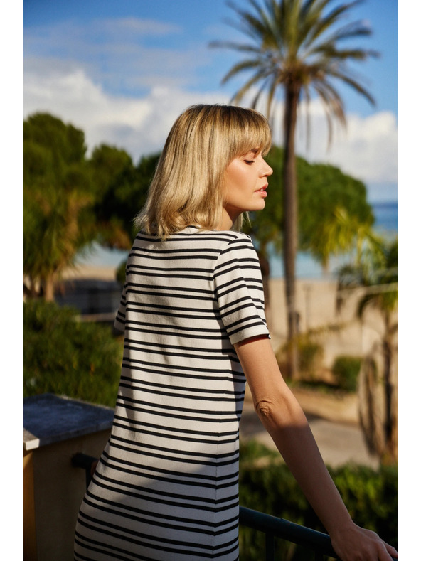 Moodo Gestreiftes Damen-Kleid Moodo