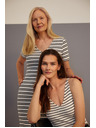 Moodo Gestreiftes Damen-Kleid Moodo