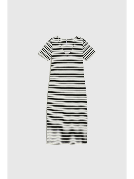 Moodo Gestreiftes Damen-Kleid Moodo