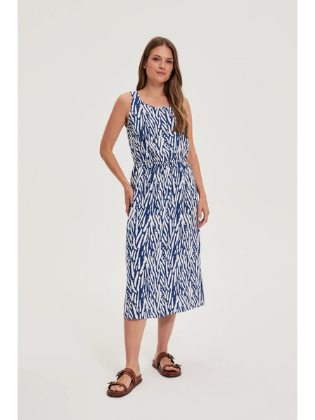 Moodo Damen-Kleid Moodo blau-weiß