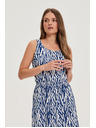 Moodo Damen-Kleid Moodo blau-weiß
