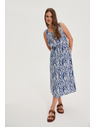 Moodo Damen-Kleid Moodo blau-weiß