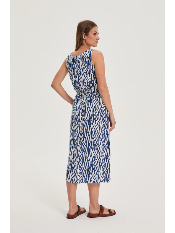 Moodo Damen-Kleid Moodo blau-weiß