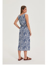 Moodo Damen-Kleid Moodo blau-weiß
