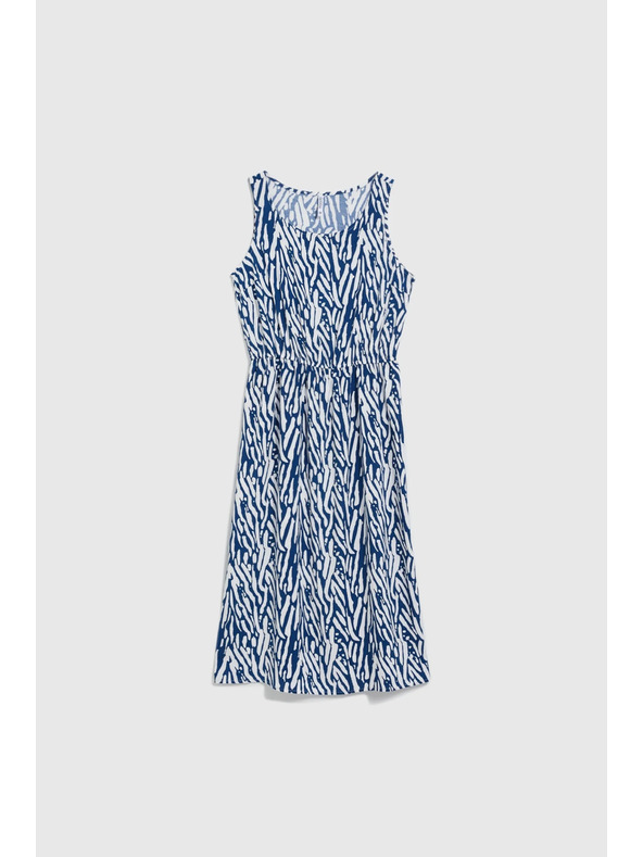 Moodo Damen-Kleid Moodo blau-weiß