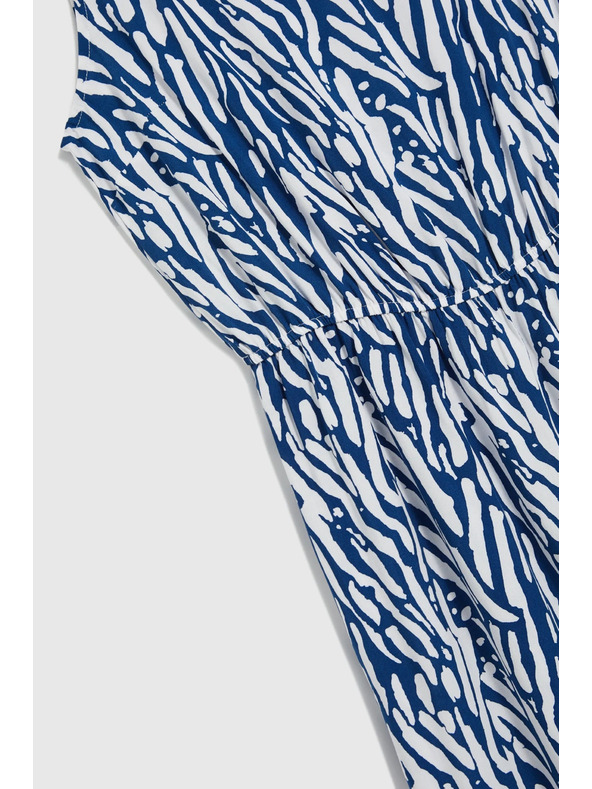 Moodo Damen-Kleid Moodo blau-weiß