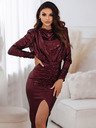 Edoti SHIRETT Midi-Kleid - dunkelrot