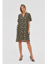 Moodo Lockeres gemustertes Damen-Kleid Moodo