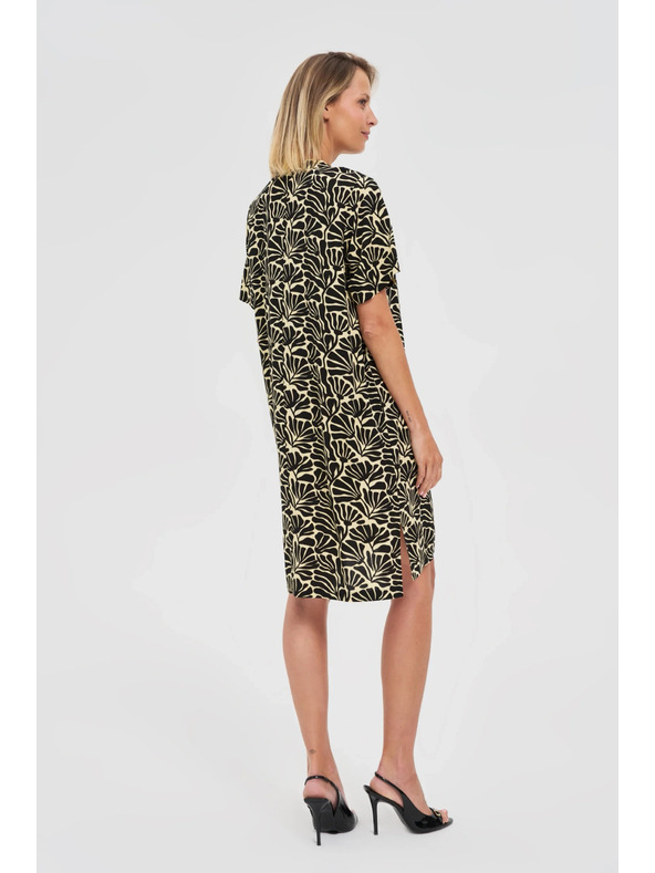 Moodo Lockeres gemustertes Damen-Kleid Moodo