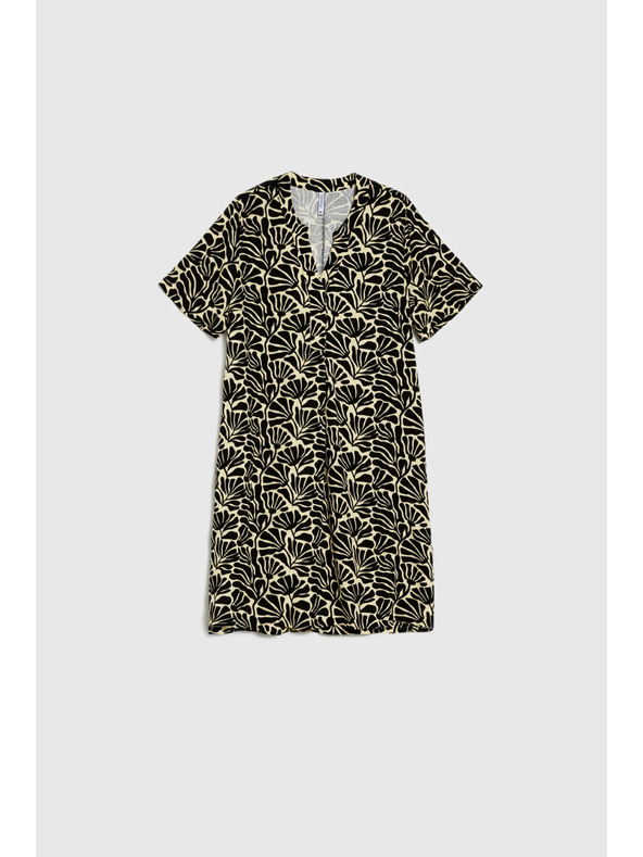 Moodo Lockeres gemustertes Damen-Kleid Moodo