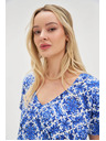 Moodo Damen-Kleid Moodo blau-weiß