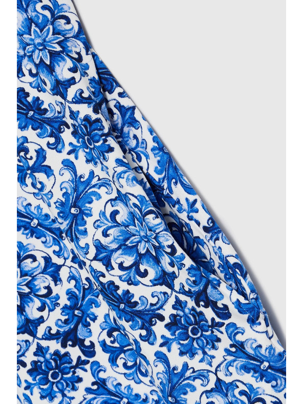 Moodo Damen-Kleid Moodo blau-weiß