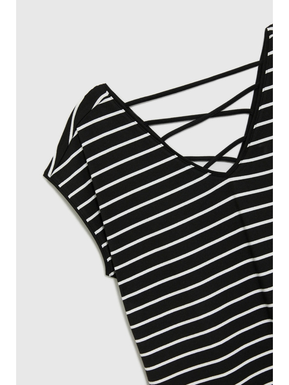 Moodo Gestreiftes Damen-Kleid Moodo