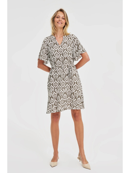 Moodo Lockeres gemustertes Damen-Kleid Moodo