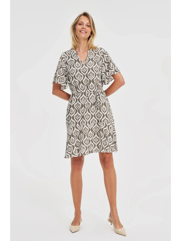 Moodo Lockeres gemustertes Damen-Kleid Moodo
