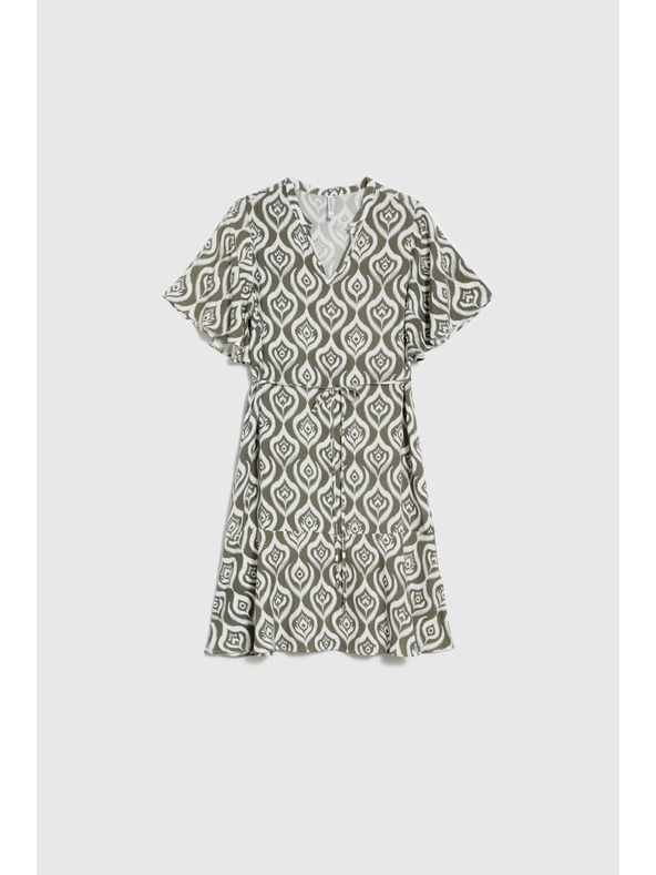 Moodo Lockeres gemustertes Damen-Kleid Moodo