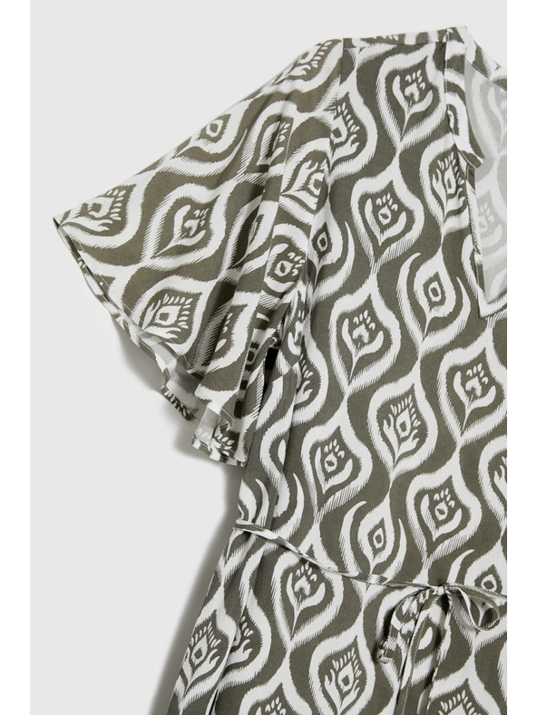 Moodo Lockeres gemustertes Damen-Kleid Moodo