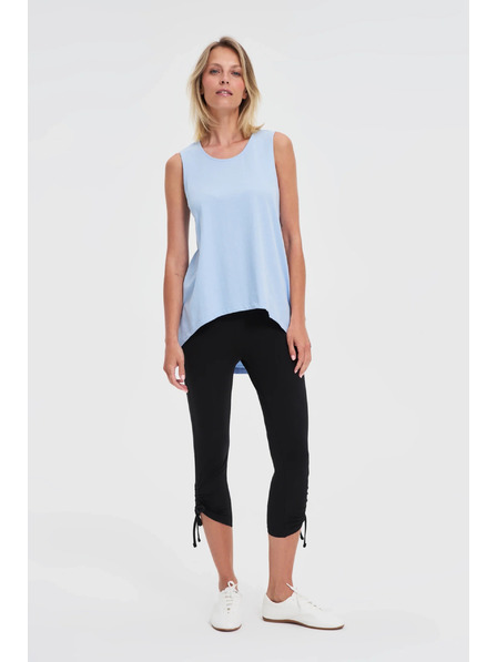 Moodo Blaues langes Damen-Top