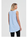 Moodo Blaues langes Damen-Top