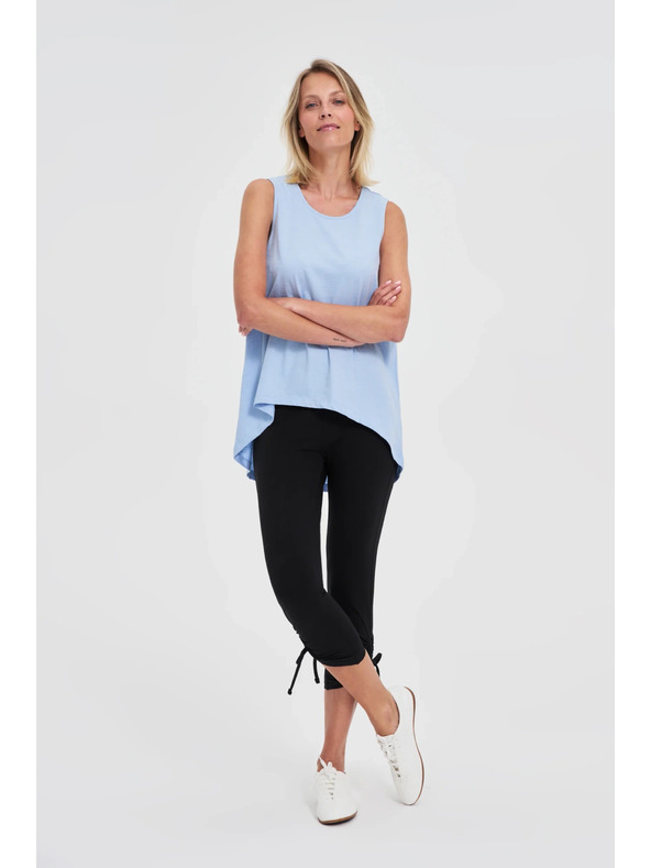 Moodo Blaues langes Damen-Top