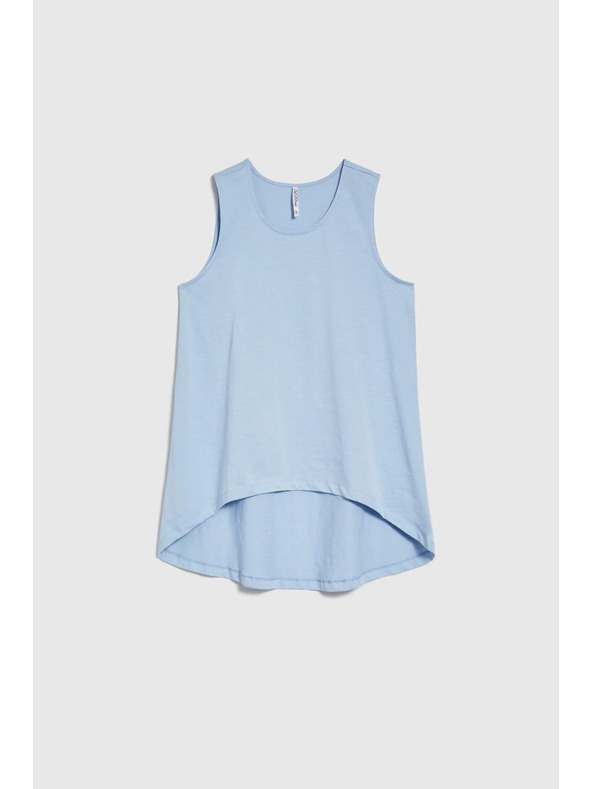 Moodo Blaues langes Damen-Top