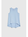 Moodo Blaues langes Damen-Top