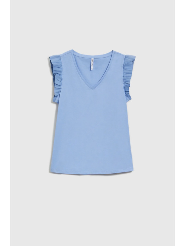 Moodo Damen-T-Shirt Moodo mit Volants