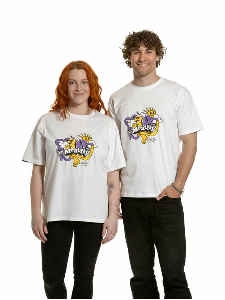 Meatfly Meatfly unisex T-Shirt Carter 30 Groove White