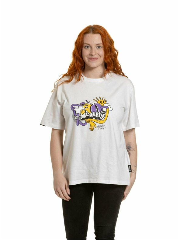 Meatfly Meatfly unisex T-Shirt Carter 30 Groove White