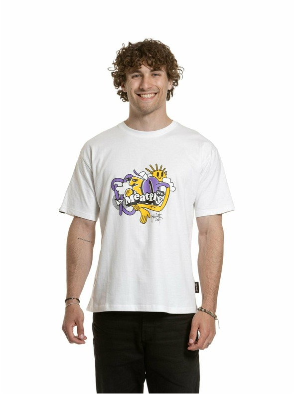 Meatfly Meatfly unisex T-Shirt Carter 30 Groove White