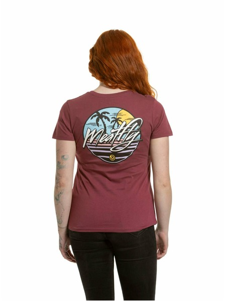 Meatfly Meatfly Damen-T-Shirt Shori Dark Wine