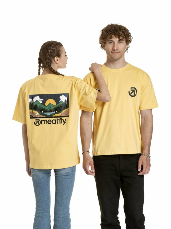 Meatfly Meatfly unisex T-Shirt Cachuma Cornsilk Mountains