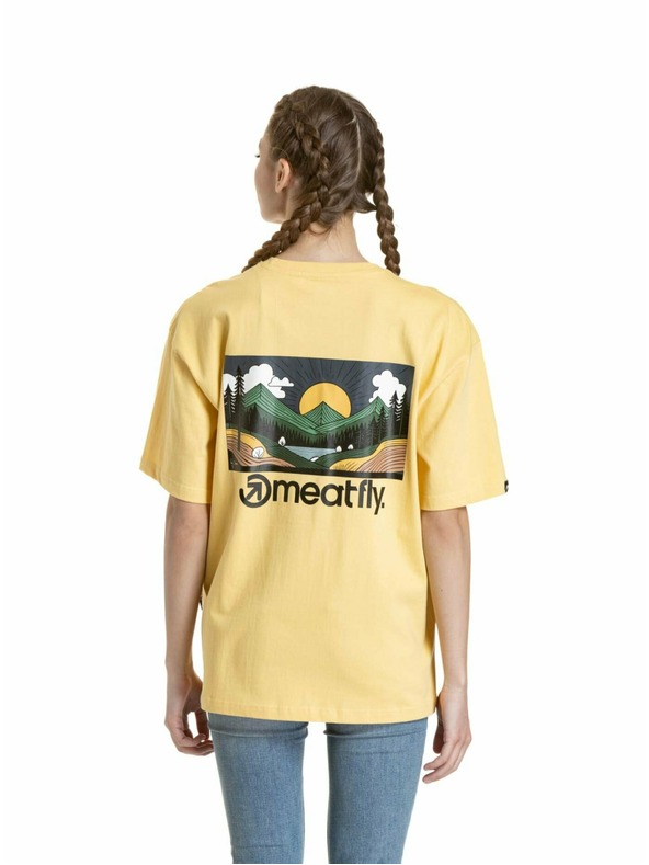 Meatfly Meatfly unisex T-Shirt Cachuma Cornsilk Mountains