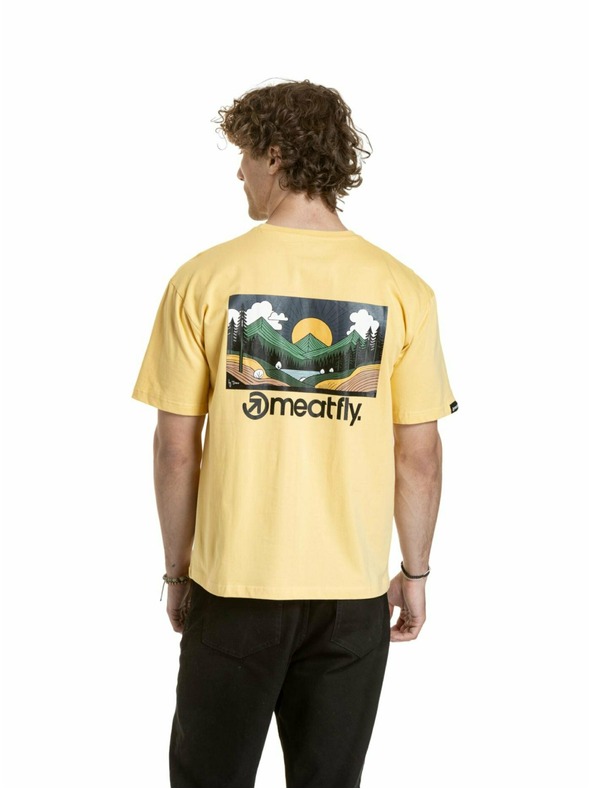 Meatfly Meatfly unisex T-Shirt Cachuma Cornsilk Mountains