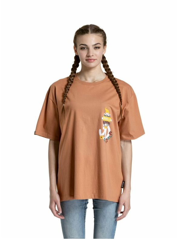 Meatfly Meatfly unisex T-Shirt Dwarf Cork Dwarf | Braun