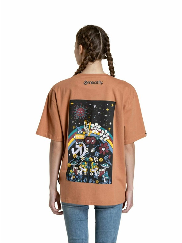 Meatfly Meatfly unisex T-Shirt Dwarf Cork Dwarf | Braun