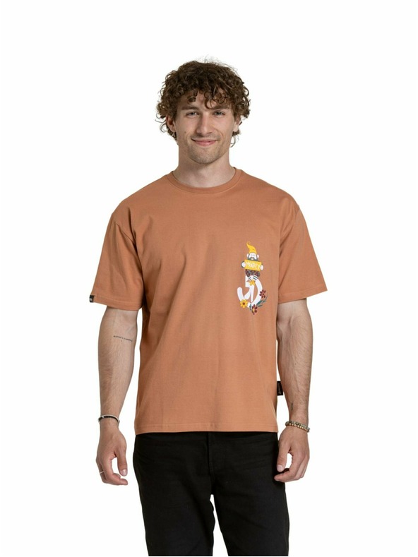 Meatfly Meatfly unisex T-Shirt Dwarf Cork Dwarf | Braun