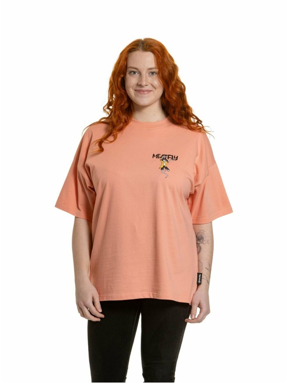 Meatfly Meatfly Damen-T-Shirt Vexey Coral Almond Skeleton